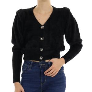 CARDIGAN TEDDY GAELLE NERO